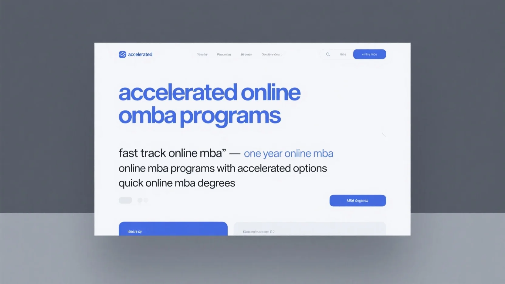 Online MBA Programs